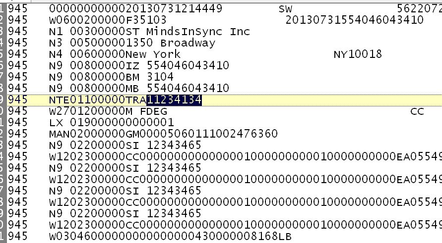 EDI MISSING DATA